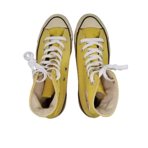 Converse USA Shoes Mens 5.5 Sneakers Chuck Taylor All Star Yellow Hi Top 80s 90s - Picture 14 of 15